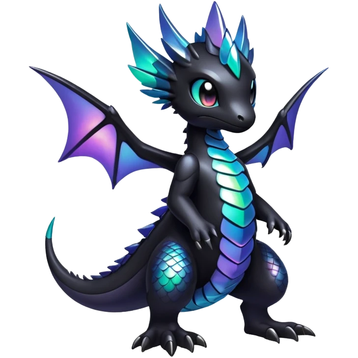  Iridescent black dark fakemon-creature  emoji