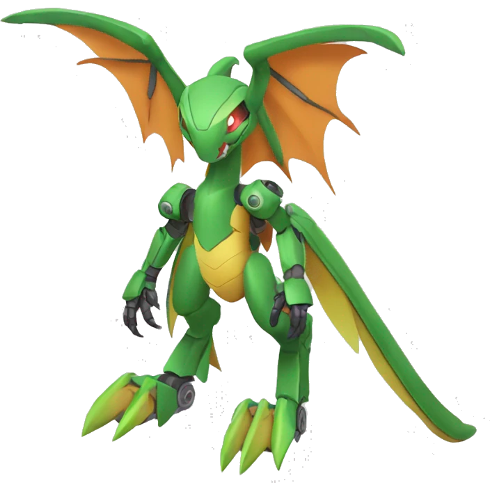 Mechanical Flygon-Charizard-Medabot-Mecha full body emoji
