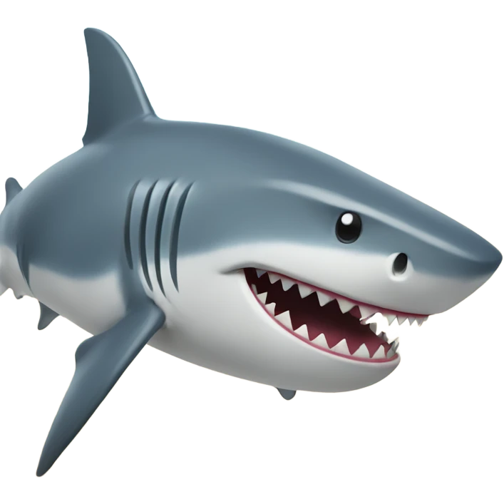 Shark at the beach emoji