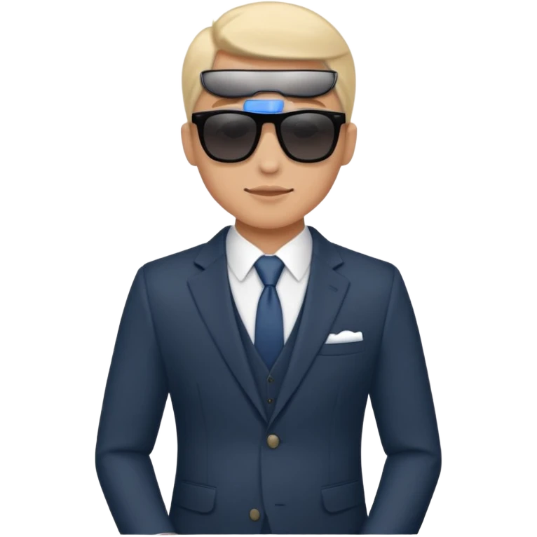 Office worker in a suit and wearing sunglasses emoji