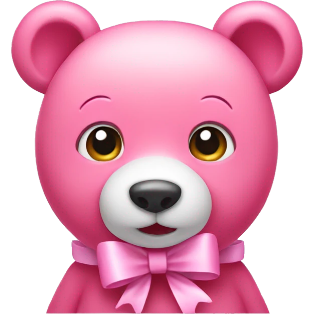 pink bear with bow emoji