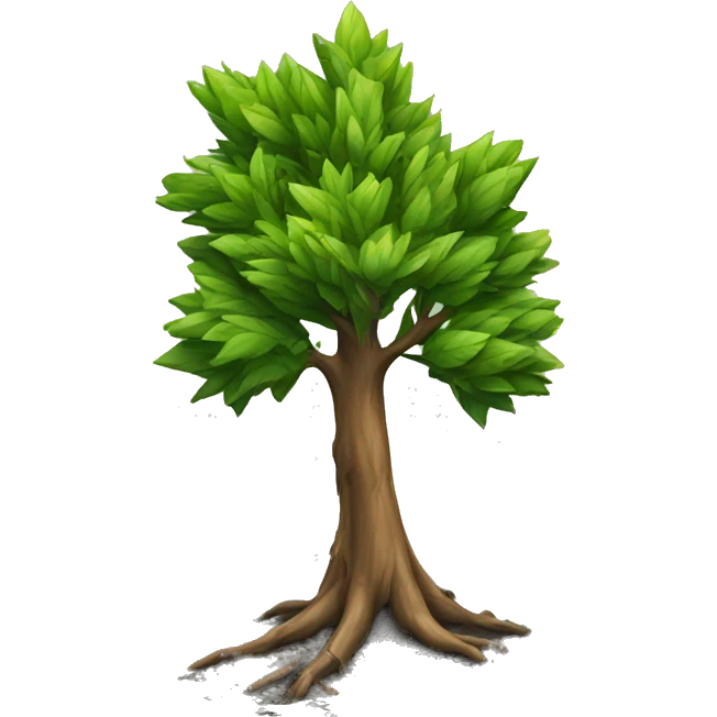 young tree marked as damaged  emoji