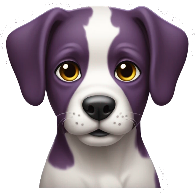 Perro azul y morado  emoji