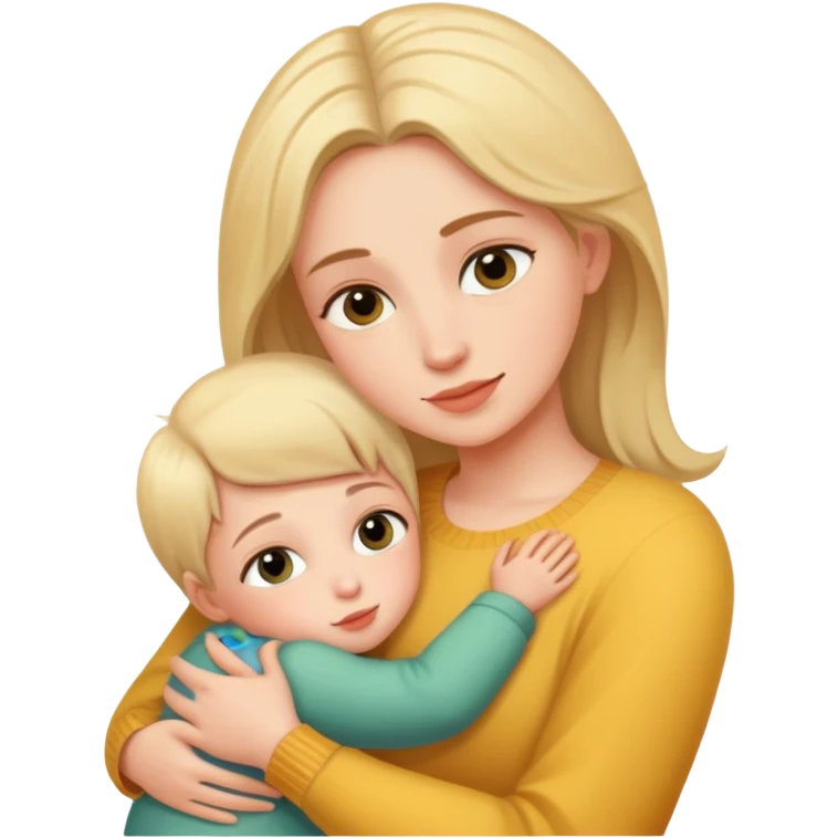 Žena co objima dite emoji
