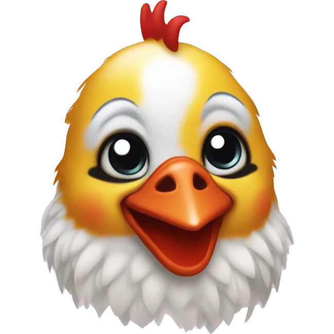 baby chicken clown emoji