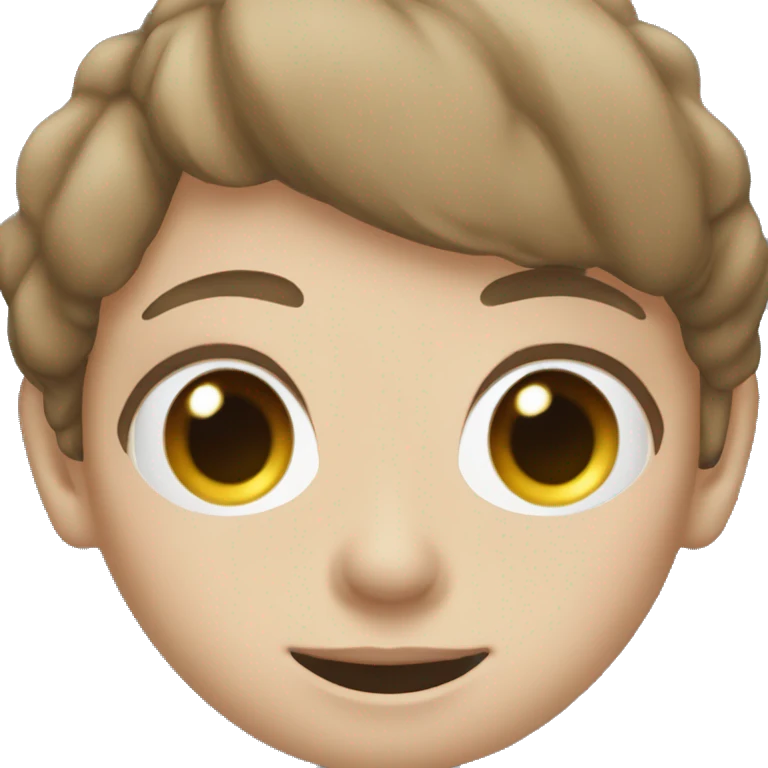Outside of a white Subaru XV with a brown haired white girl inside the window emoji