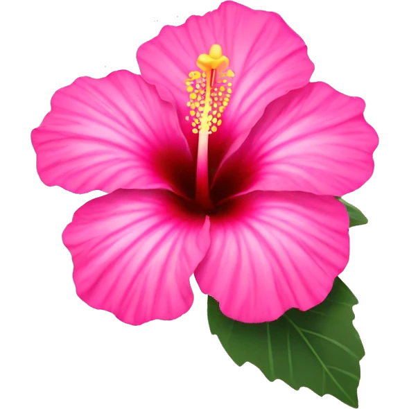 pink hibiscus  emoji