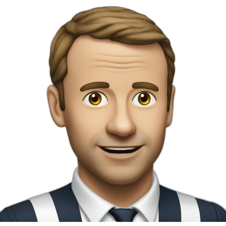 Macron mange des frites emoji