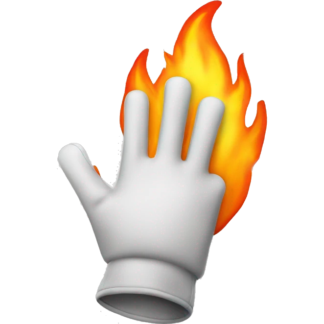 gloves on fire emoji