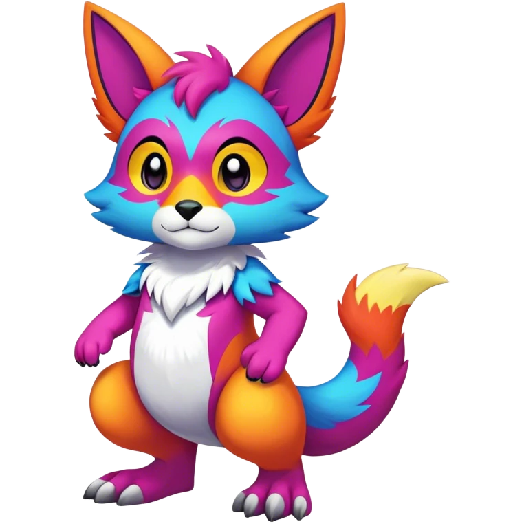 colorful anthro fursona Fakemon emoji