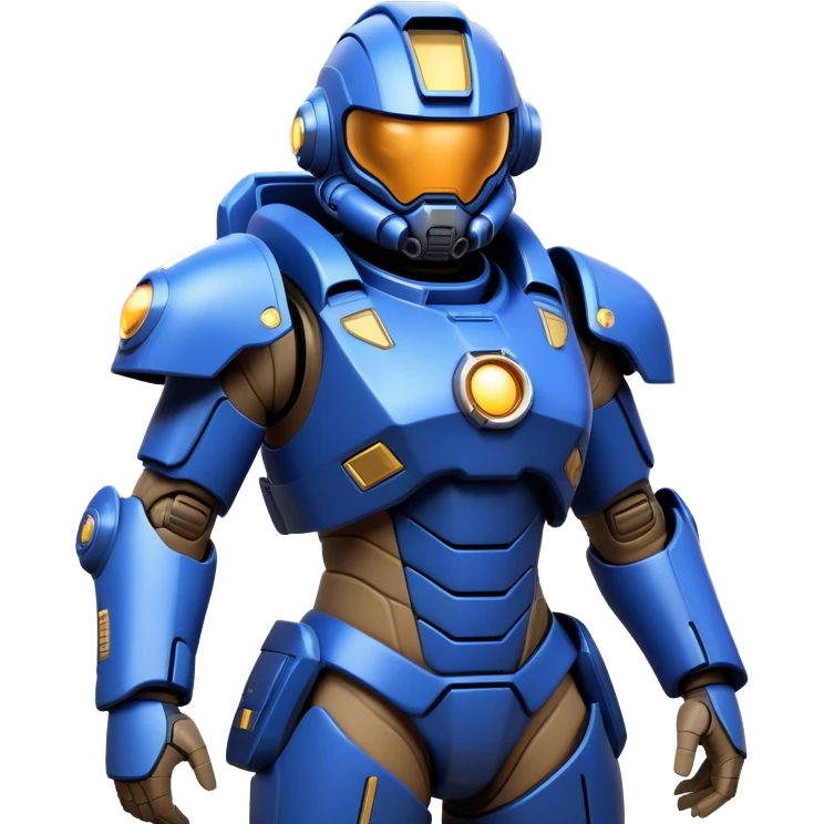 Clash of Clans aesthetic: Cinematic heroic Terran Marine Hero close up Emoji, rendered in a 3D vector-style similar to standard emojis with minimal shading and bold, simplified shapes. A compact, heroic isometric figure clad in futuristic power armor with signature energy accents, softly glowing with a cosmic battle charm. Simplified yet unmistakably iconic, highly detailed and consistent, glowing with a soft radiant shine and high gloss. Stylized with a touch of interstellar valor and a soft glowing outline, capturing the essence of an elite space warrior with a friendly, playful manner! emoji