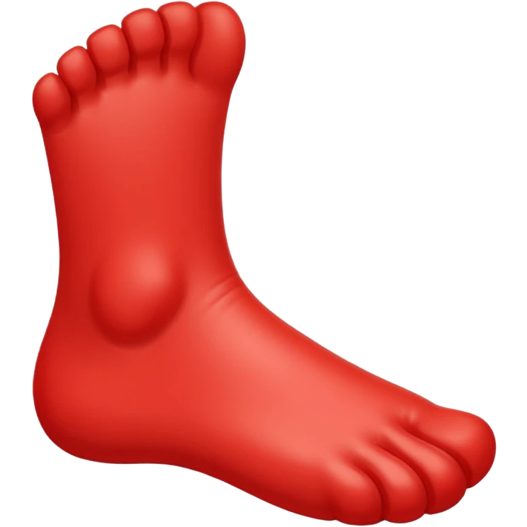 single oversized foot, bright and friendly emoji