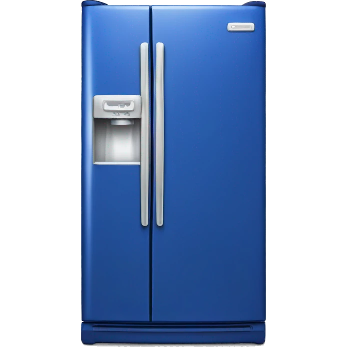 Realistic cobalt blue fridge isolated.  emoji