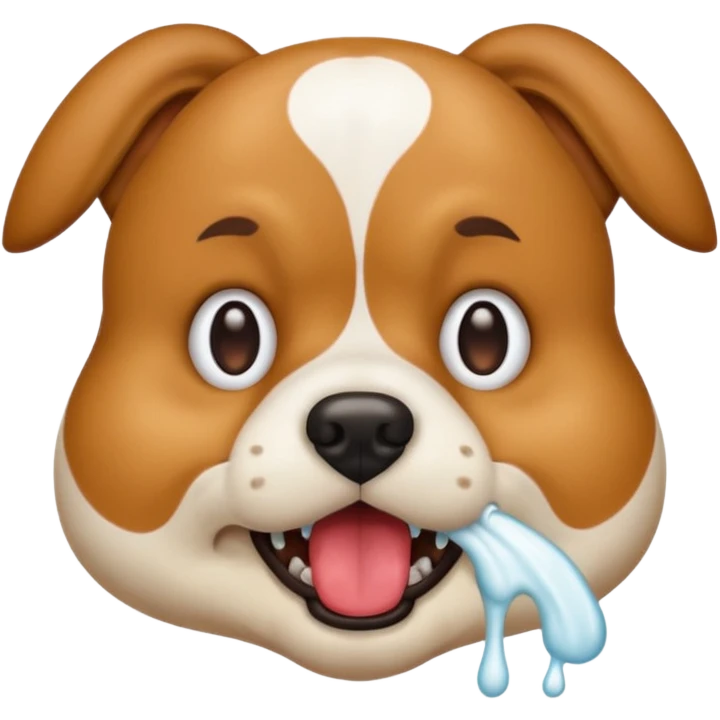 Dog with rabies emoji