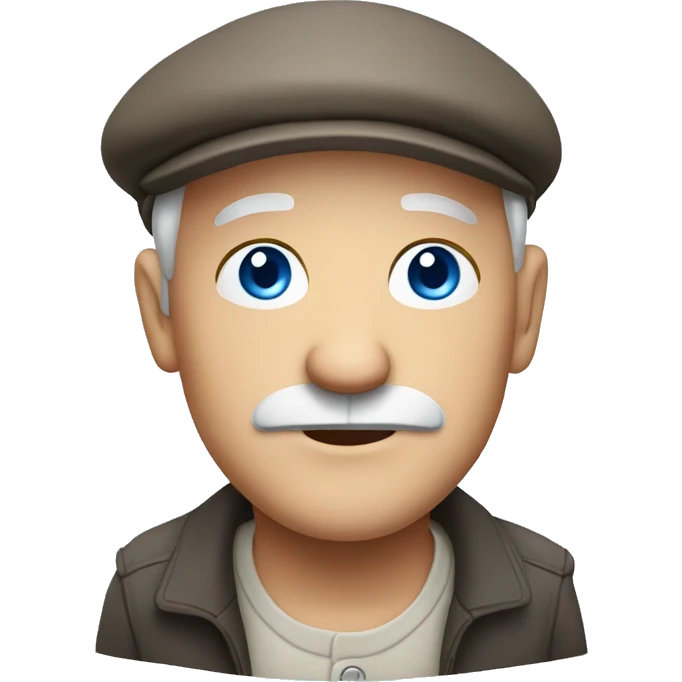 old man with flat cap AND BLUE EYES emoji