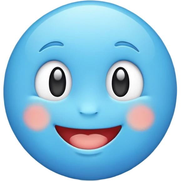 Cute emoji light Blue  emoji
