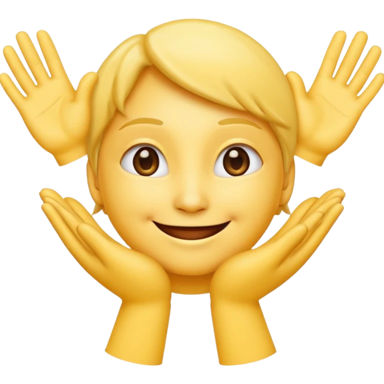 thank you emoji, smiling face with hands together, warm and friendly emoji