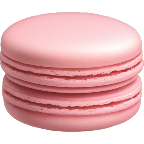 Realistic light pink macaron isolated emoji