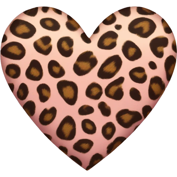 Pink heart with leopard print  emoji
