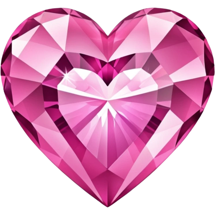 glitter pink crystal heart emoji
