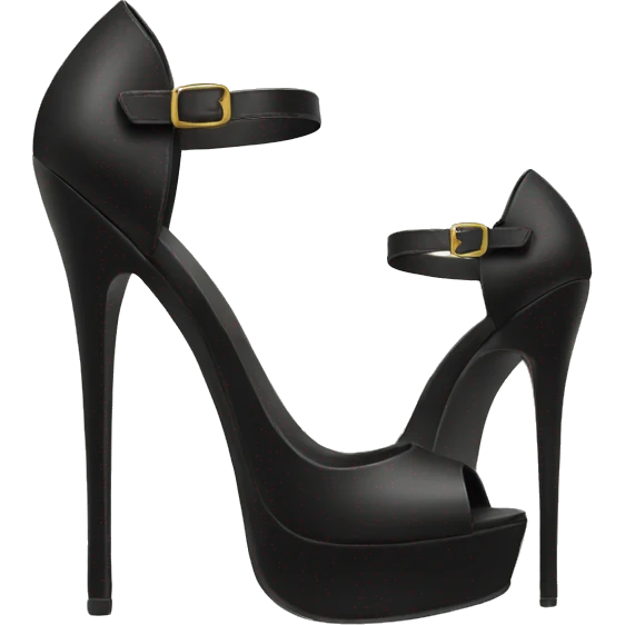 high heels black emoji