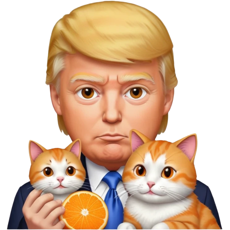 Donald Trump eating cats emoji