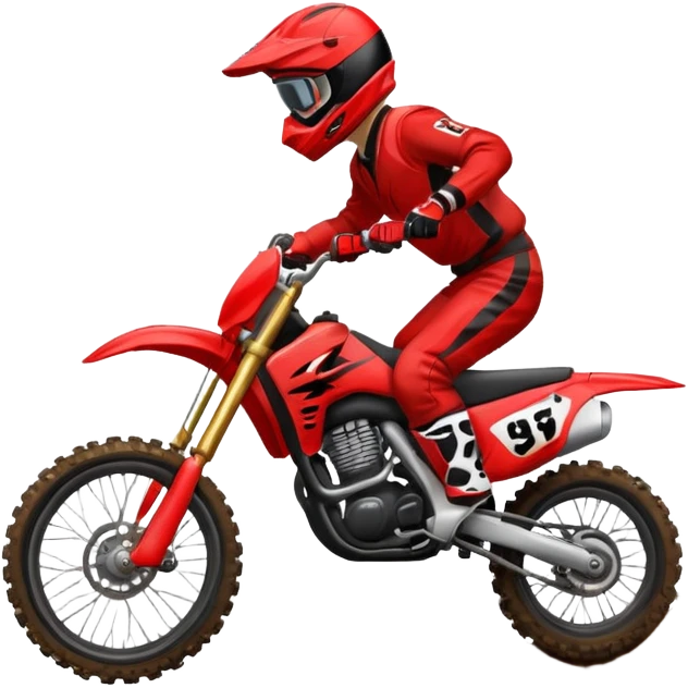 une  moto cross qui vole emoji
