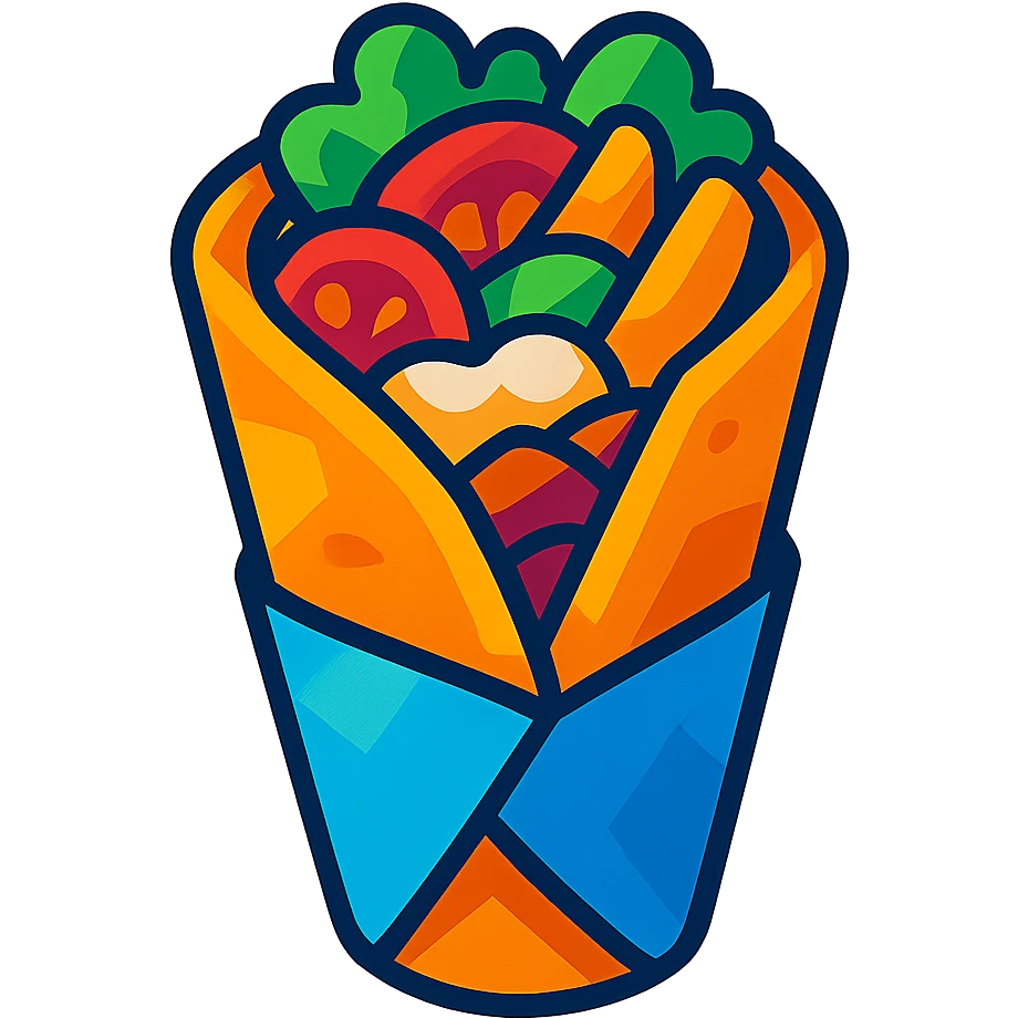 gyro, cartoon style, vibrant colors, no text emoji