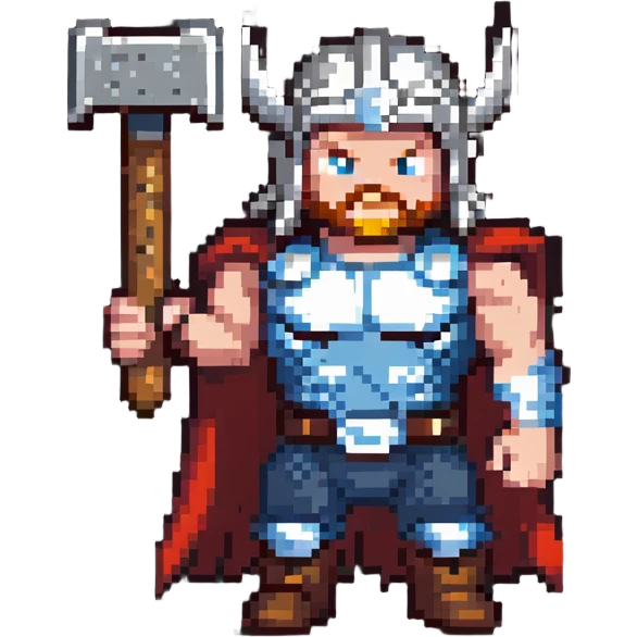 Thor with hammer emoji