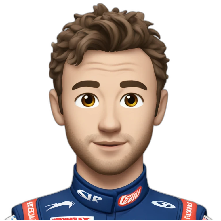 Ultra realistic pierre gasly playing in alpine emoji