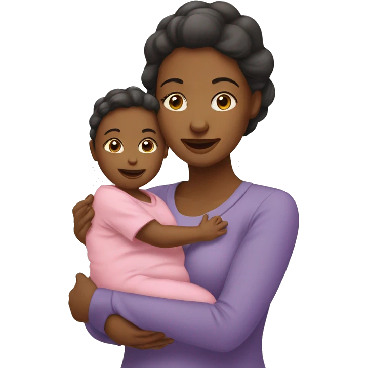 mom and baby girl emoji