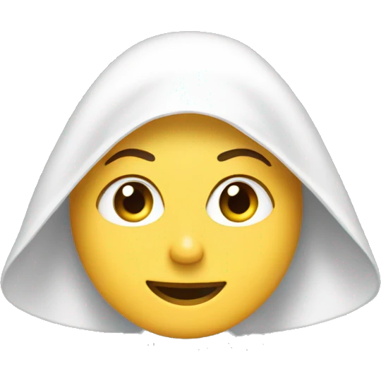 Handmaids tale emoji wearing white bonnet emoji