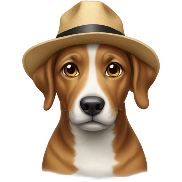 dog with a hat emoji