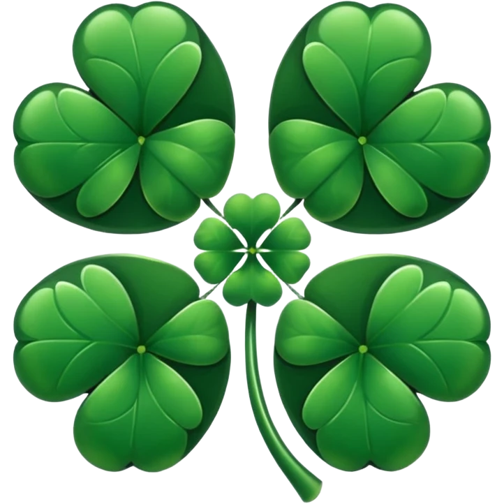 Trebol de 5 hojas de black clover oscuro  emoji