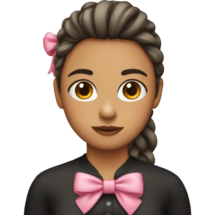 girl wearing bow emoji