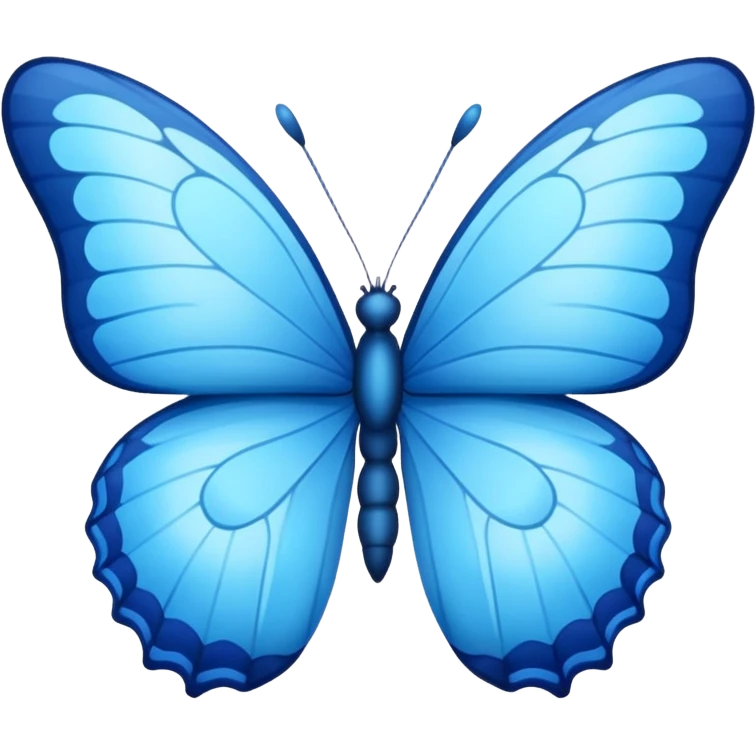 Bisa buat emote kupu-kupu versi warna biru ga? Tolong buatin dong..( 🦋) yang ini, versi birunya  emoji