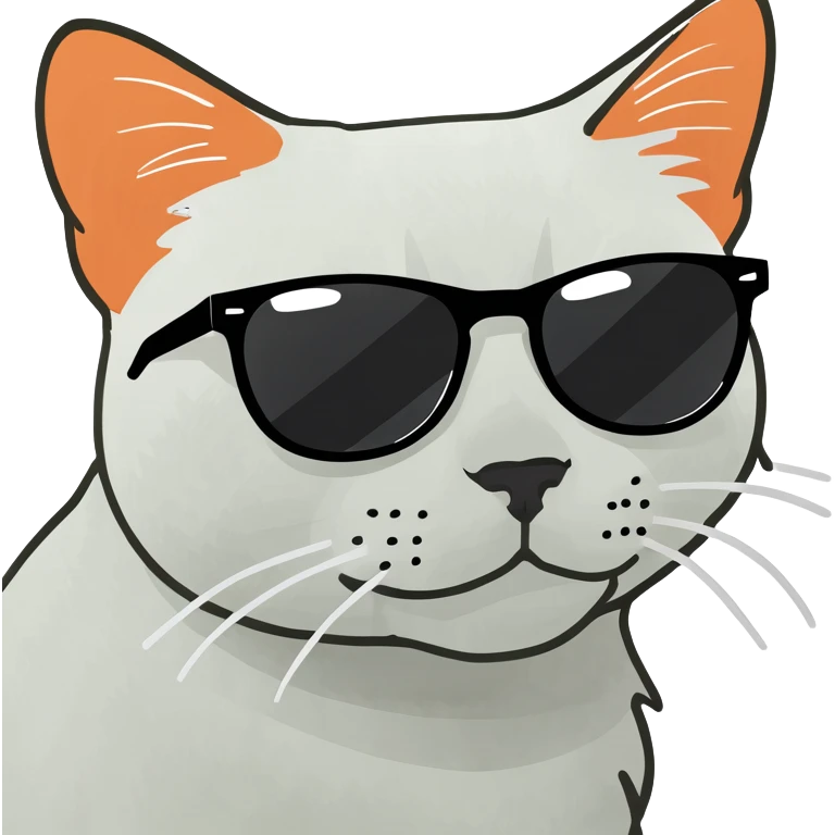 Cat with sunglasses emoji