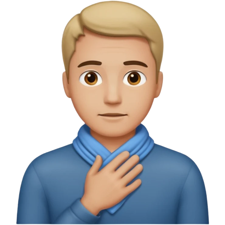 man hands around neck emoji