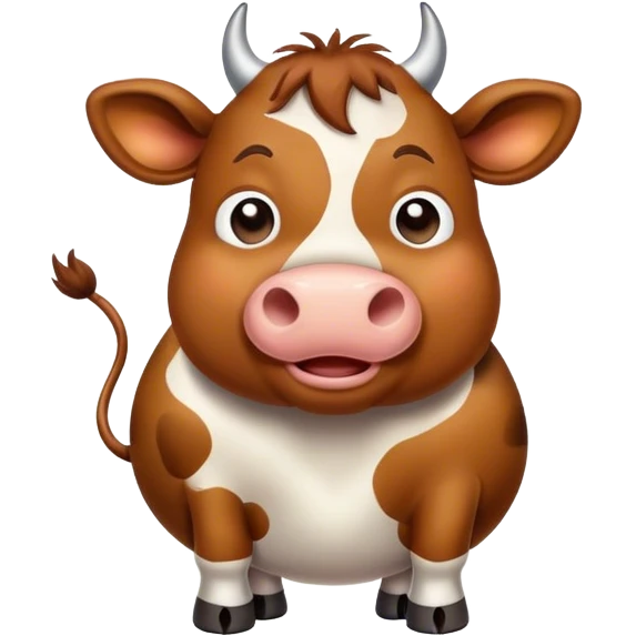 Hungry cow with a rumbling stomach emoji
