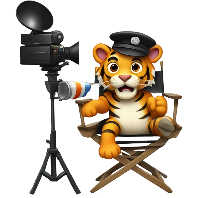 Movie producer male tiger emoji