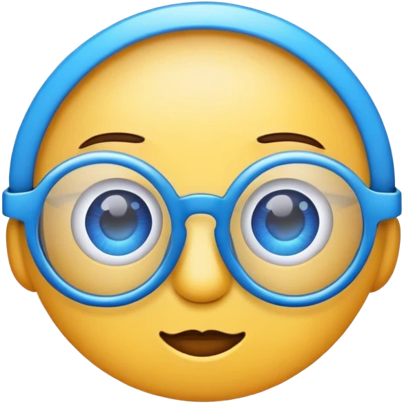 Eyes emoji with blue glasses emoji