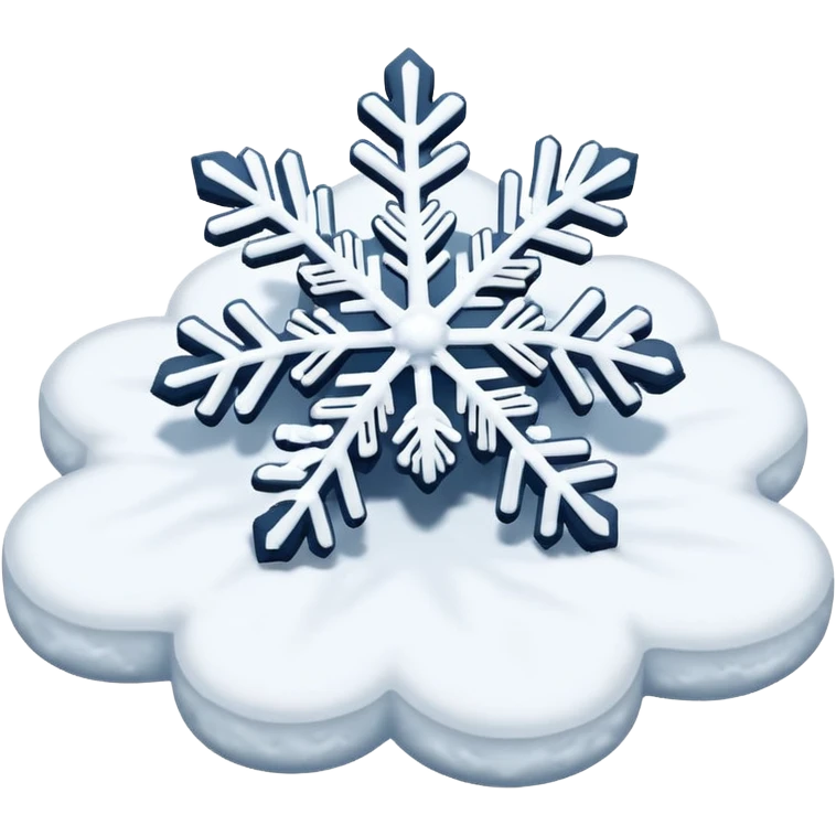 A gentle snowfall with large flakes floating downward. emoji