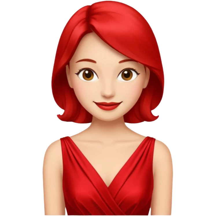 lady in red  emoji
