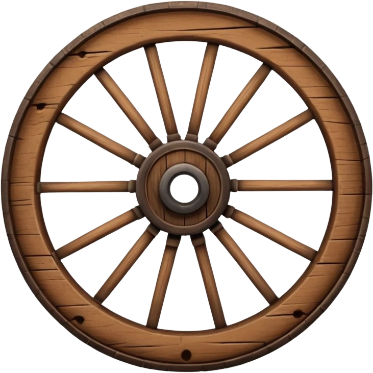 A wagon wheel emoji