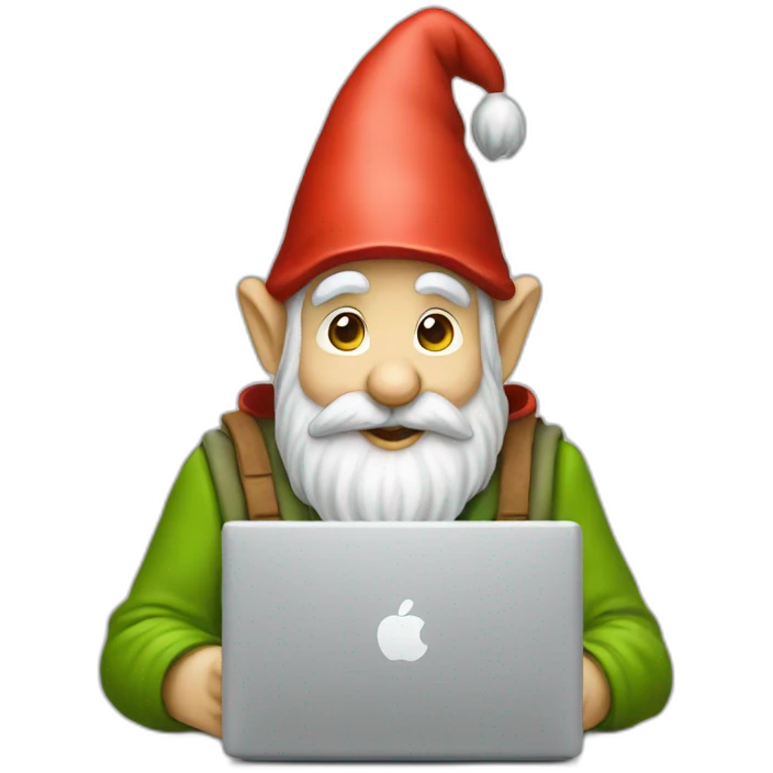 gnome typing on laptop emoji