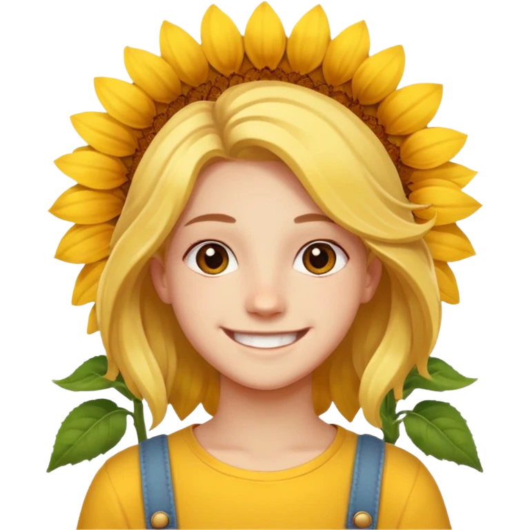 Teen with sunflower in hair


























 emoji