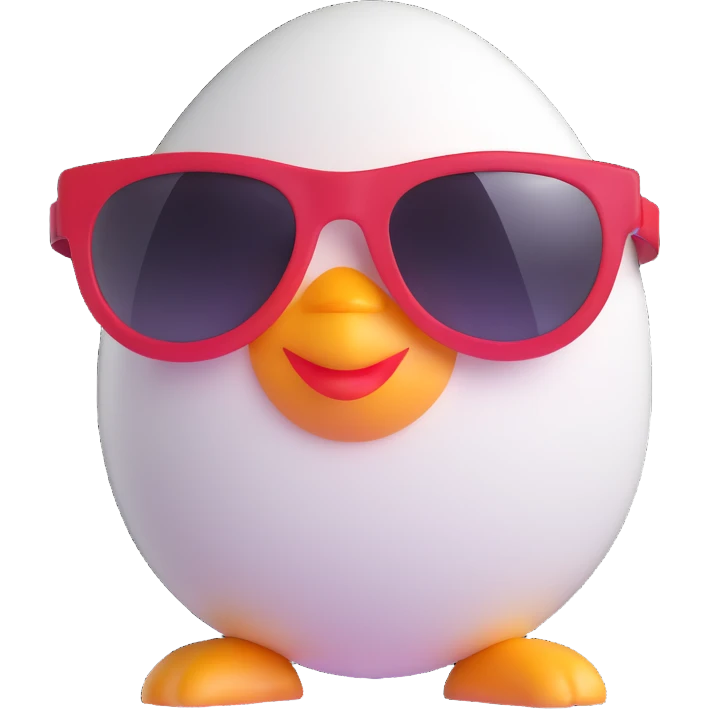 egg with sunglasses emoji