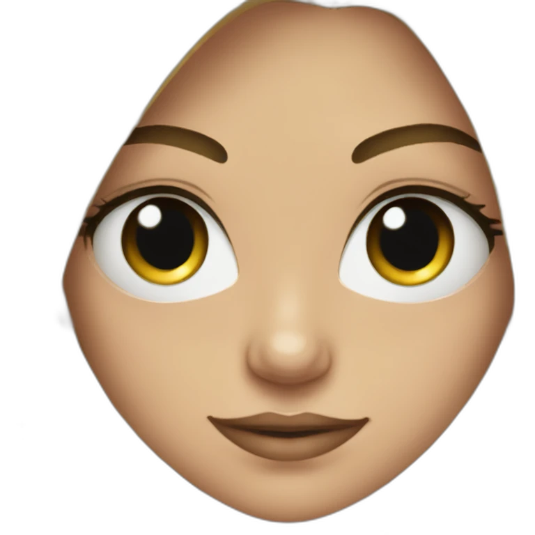 Fille avec des paillettes dans les yeux emoji