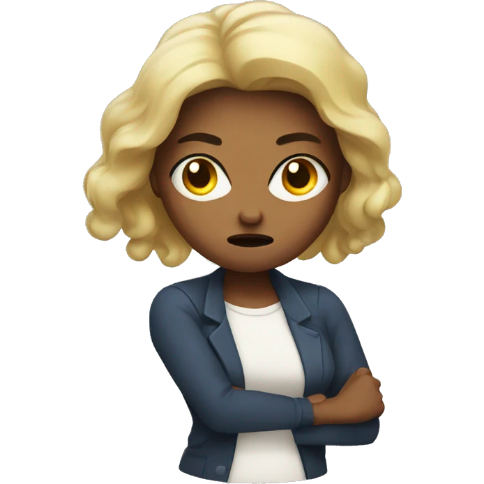 angry woman with fist emoji