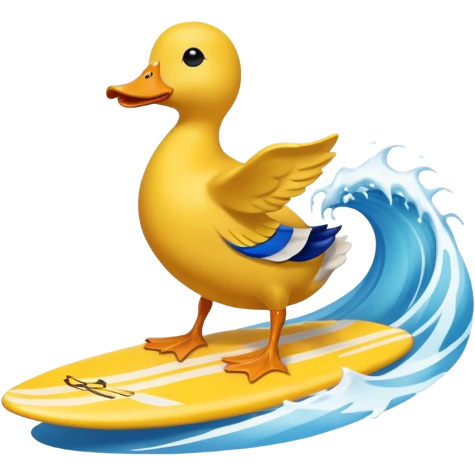 Duck surfing  emoji